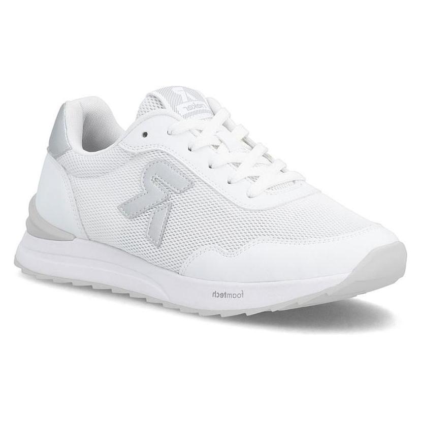 Rieker, Damen, Sneakers, Women's Sports Shoes Mesh Comfortable Soft White W2404-82, Weiss, (37)