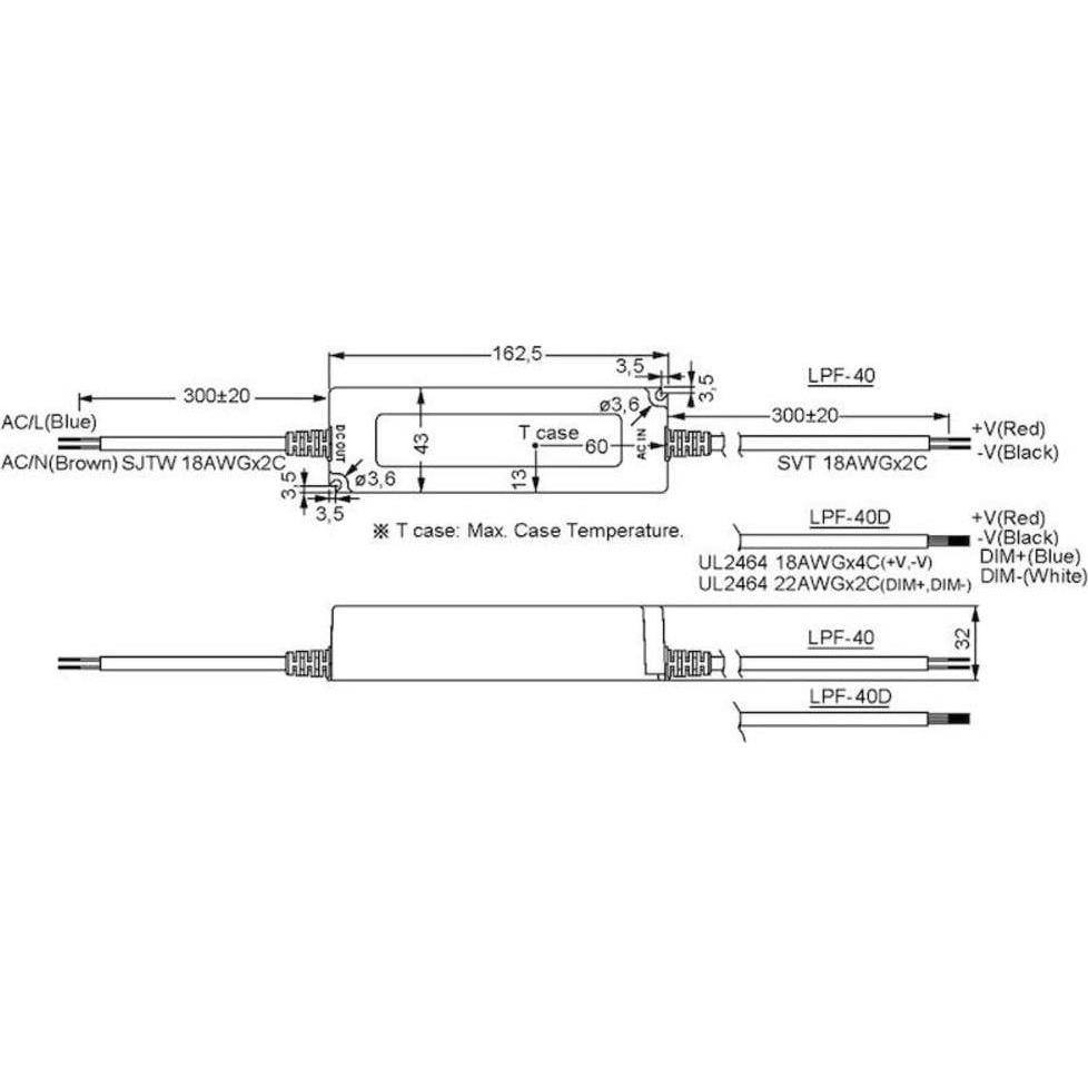Thumbnail - MeanWell, Zubehör Beleuchtung, LPF-40-48 LED-Treiber, LED-Tra