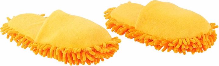 Produktbild Infactory 2er-Set Putz-Hausschuhe mit reinigender Mikrofaser-Sohle, je Gr. 37-38 (37)