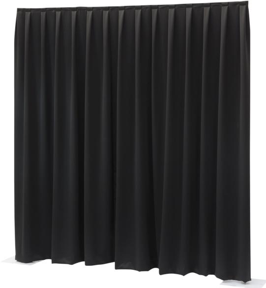 Produktbild Wentex P and D Curtain Molton 300 g/m² Black - 400 x 250 cm (W x H) - pleated (400 cm, 250 cm)