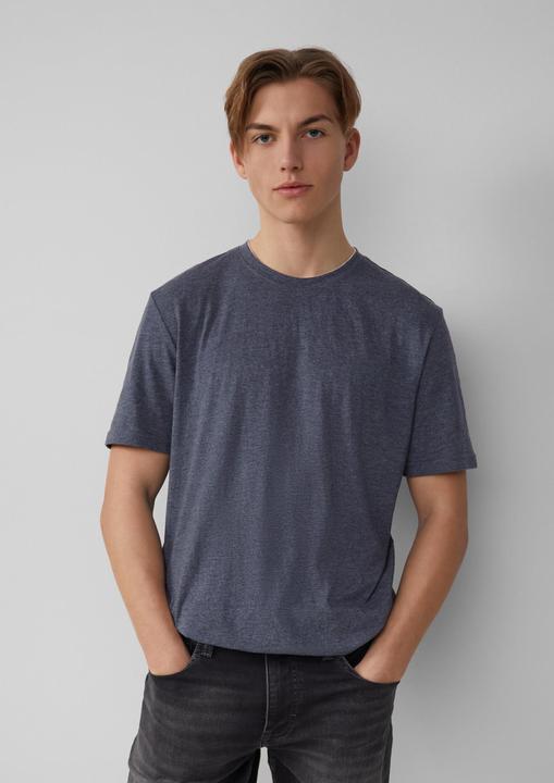 Image du produit S.Oliver T-Shirt Meliertes T-Shirt mit Layering-Detail am Kragen (S)