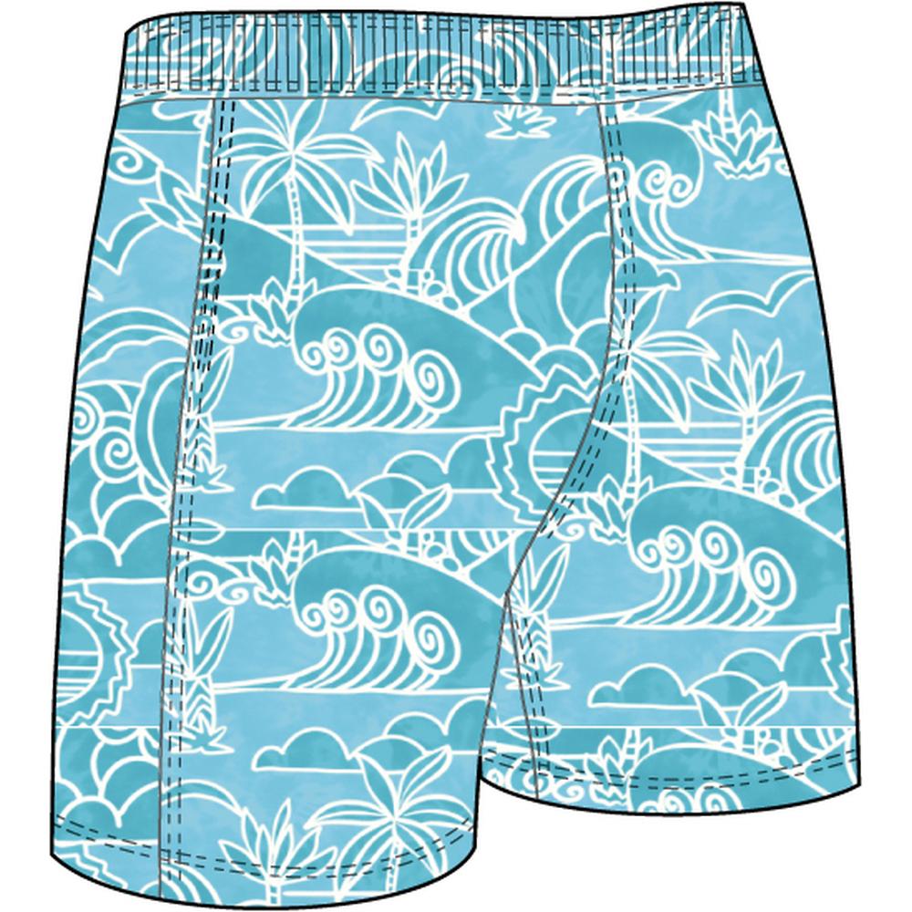 Speedo, Herren, Badehose, Printed 15" Watershort, Blau, (S)