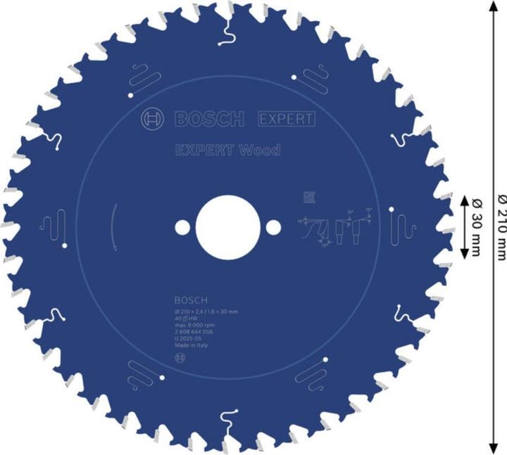 Actual product image Bosch Professional Zubehör Circular saw blade Expert for Wood, 210 x 30 x 2.4 mm, 40