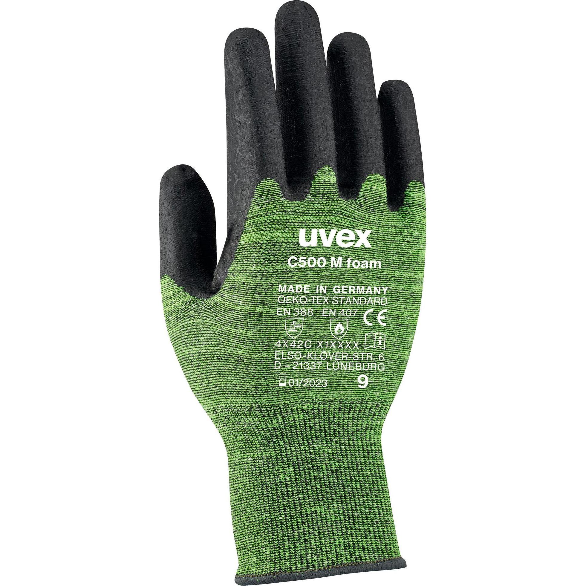 Uvex Safety, Schutzhandschuhe, Schnittschutzhandschuh C500 M foam Gr. 9 (9)