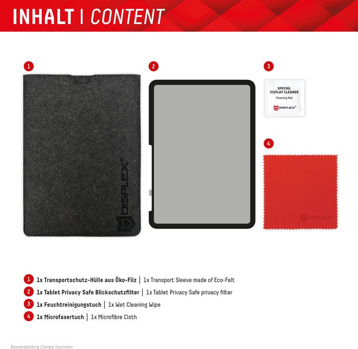Produktbild Displex Tablet Privacy Safe, Tablet Blickschutzfolie (1 Stück, iPad 10.9 (2022), iPad Air 11 2024 (M2), iPad Air 11 2025)