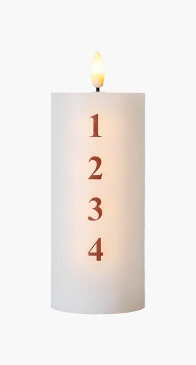 Productafbeelding Sirius LED Kaars Stille Advent, Ø 7 x 15 cm, Wit (1 x)