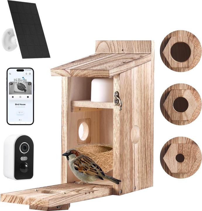 BrooBirder Vogelhaus mit Kamera & Solarbetrieb