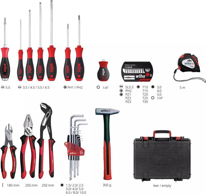 Actual product image Wiha Basic L mechanic (38 pieces)