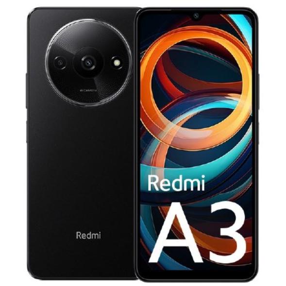 Xiaomi Redmi A3 (64 GB, Midnight Black, 6.69", Dual SIM, 4G), Smartphone, Schwarz