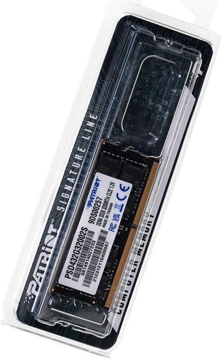 Produktbild Patriot Signature PSD432G32002S Speichermodul GB DDR4 (1 x 32GB, 3200 MHz, DDR4-RAM, SO-DIMM)