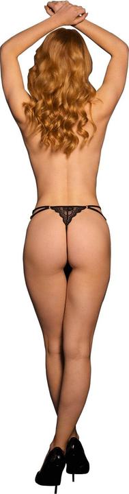 Actual product image Le Désir Faye - Lace Thong with Adjustable Sliders and Golden Details - One Size (One size)