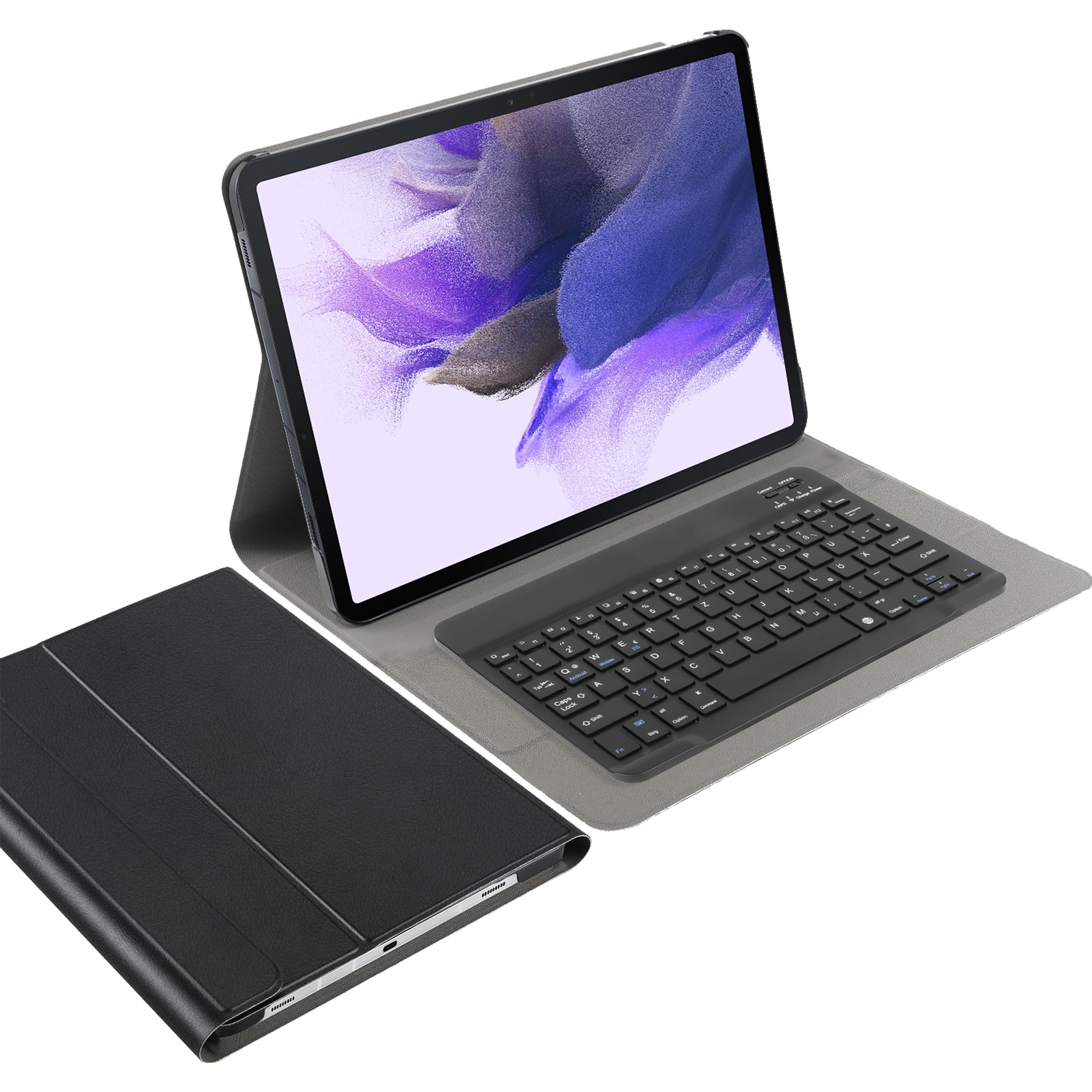 Cazy Tastatur Hülle Kompatibel mit Samsung Galaxy Tab S7 FE - Schutz Etui mit magnetisch Abnehmbarer (DE, Galaxy Tab S7 ...