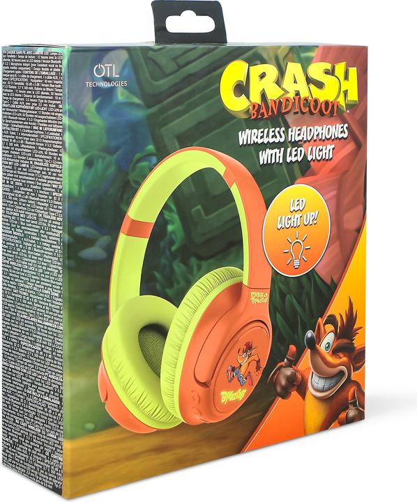 Actual product image OTL Crash Bandicoot hedphones withn LED backlight