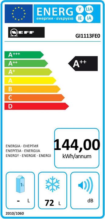 Energie-Label Neff GI1113FE0 (Einbau, 72 l)
