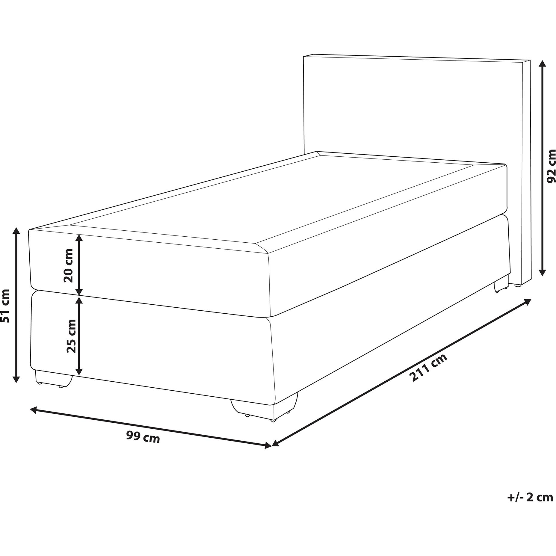 Thumbnail - Beliani, Bett, President (90 x 200 cm)