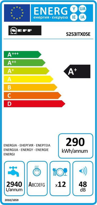 Energy Label Neff S253ITX05E