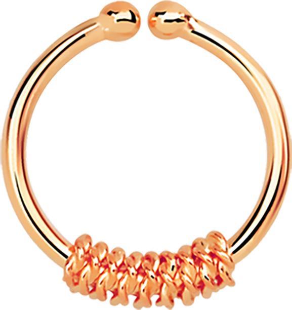 Actual product image Star Piercing Fake Septum mit mittlerer Seilwindung rosegold (925 sterling silver, without brass)