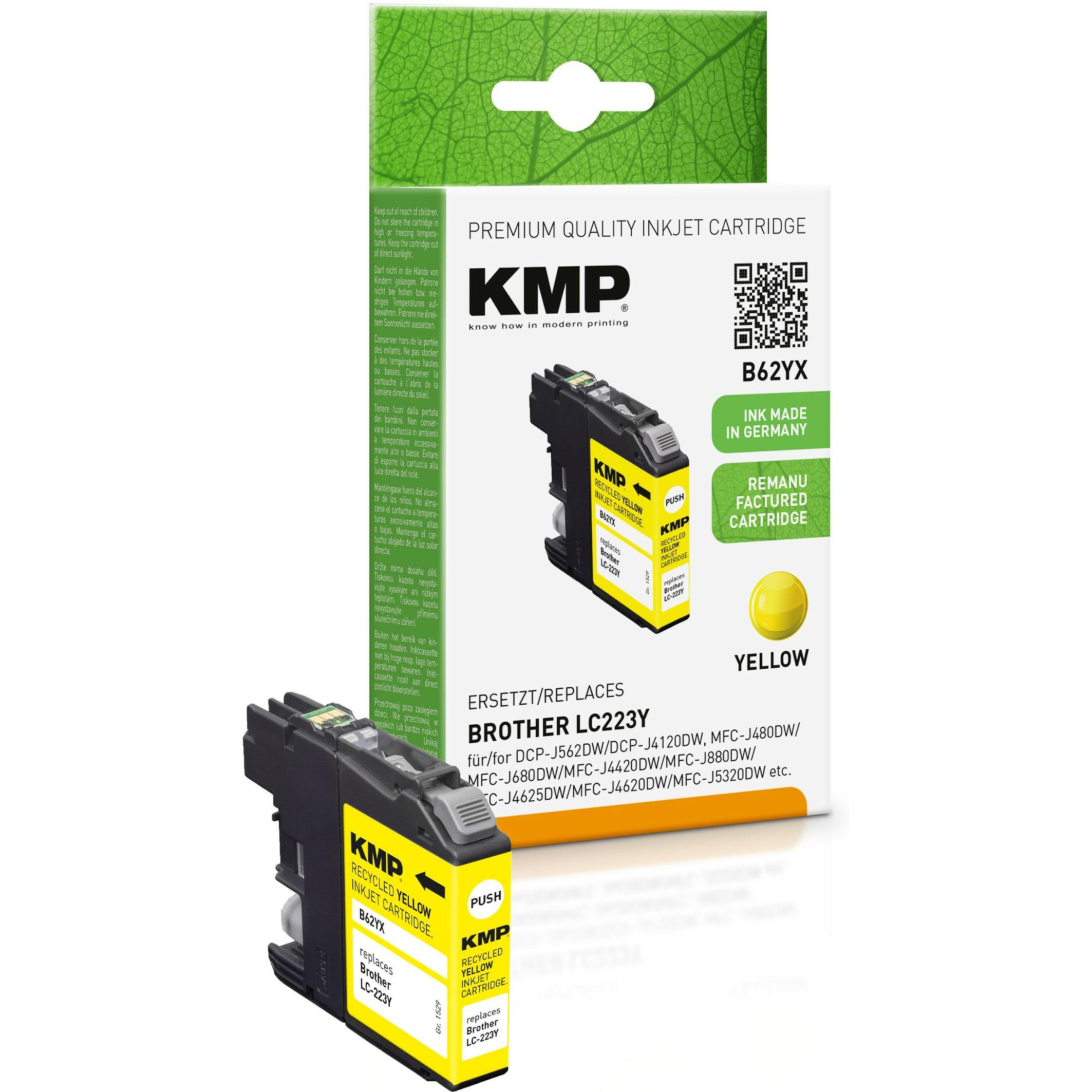 KMP, Druckerpatrone, Tinte ersetzt LC223Y (Y)