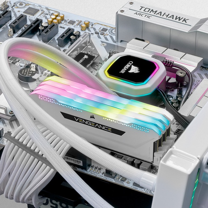 Productafbeelding Corsair Vengeance RGB Pro SL (4 x 8GB, 3200 MHz, DDR4 RAM, DIMM 288 pin)