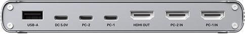 Produktbild Unitek Przełącznik Kvm USB-C 10gbps Z HDMI Z Transferem Plików Między Systemami