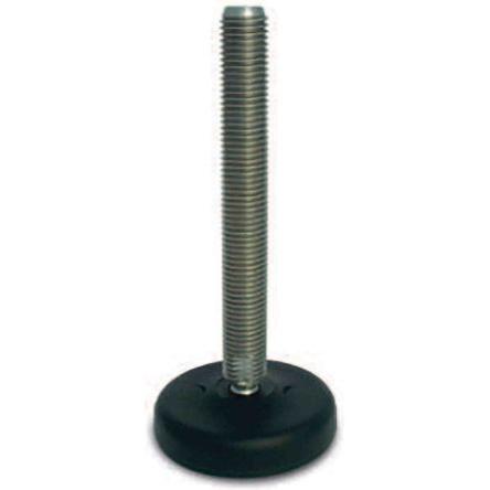 Rs Pro, Möbelgleiter + Schutzpuffer, Verstellbarer Fuss M16 x 150mm, bis 1800kg Edelstah (1 Stück)