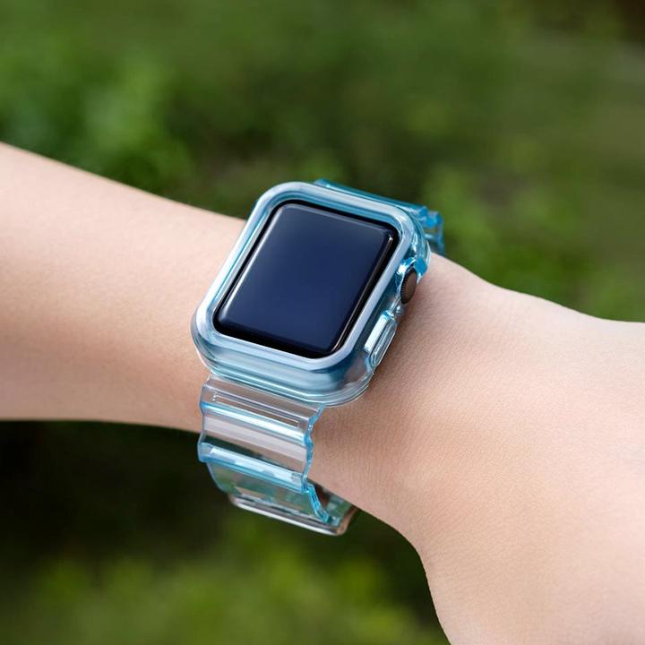 Produktbild Hurtel Strap Light Set replacement band strap case for Watch 3 42mm / Watch 2 42mm blue (TPU)