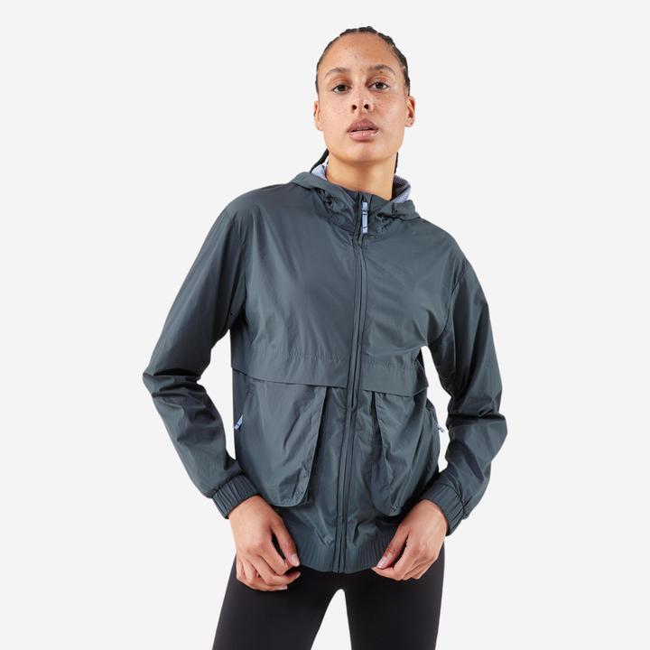 Kiprun Veste de course à pied coupe-vent pour femme - Run 500 Wind vert