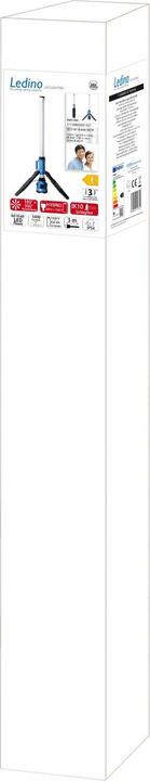 Nährwerte und Zutaten Ledino Arbeitsleuchte Rath 60W 5400lm Lichtsäule 360° 6500K H1330mm inkl. Akk (5400 lm)