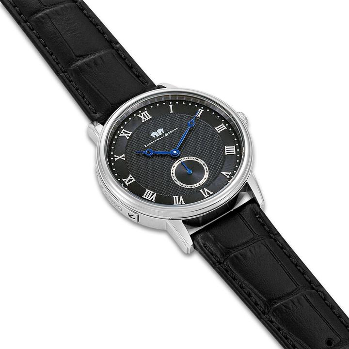 Produktbild Herren Quarzuhr Moonlight Echtleder schwarz - 26507 (Analoguhr, 40 mm)