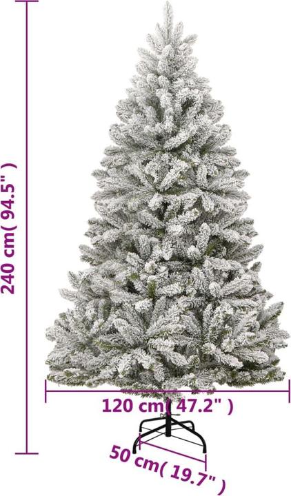 Produktbild vidaXL künstlicher klappbarer Weihnachtsbaum (240 cm)