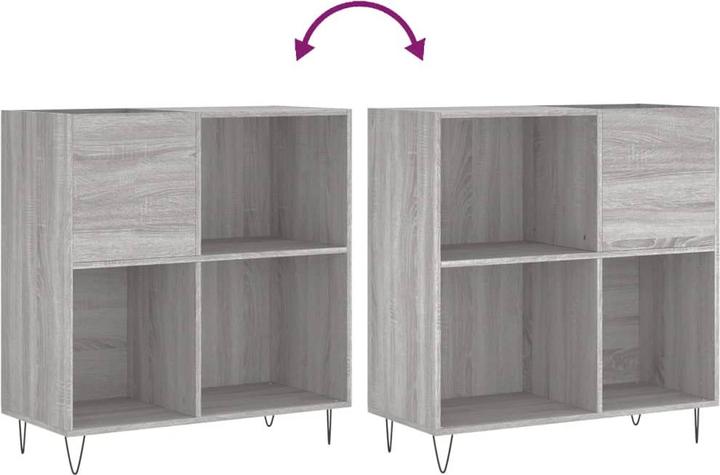 Image du produit VidaXL Plattenschrank Grau Sonoma 84,5x38x89 cm Holzwerkstoff