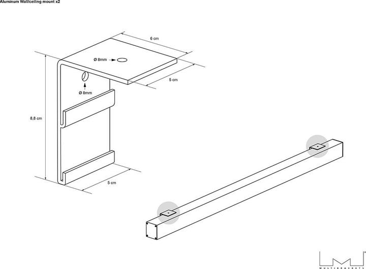 Produktbild Multibrackets M Motorized Projection Screen 232,6x145,4 (108", 16:10)