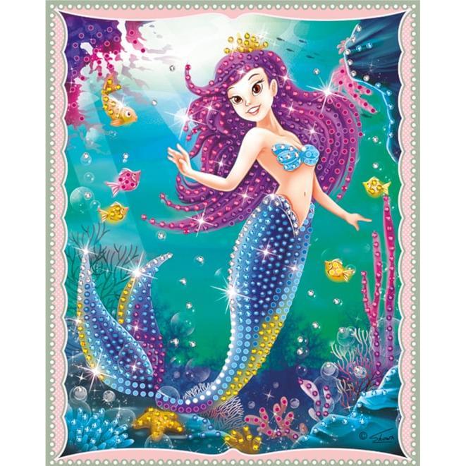 Besttoy Strasssteinebild Meerjungfrau lila Haare