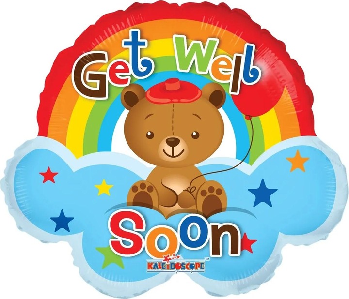 Produktbild Apac Teddybär Folienballon Get Well Soon Folie
