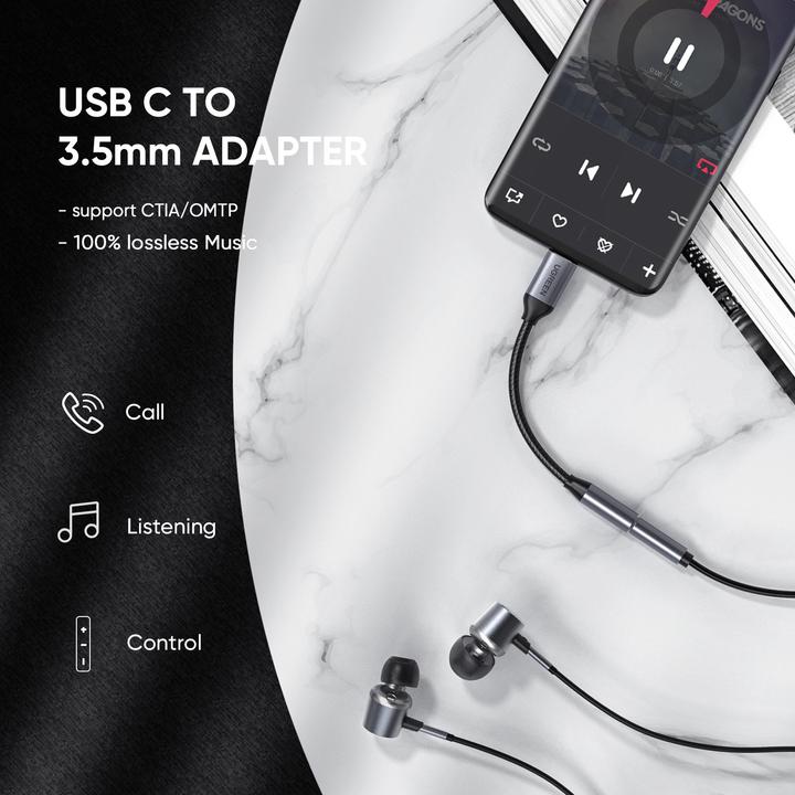 Produktbild Ugreen USB-C zu 3.5mm Buchse Adapter (USB Typ C, 3.5mm Buchse)