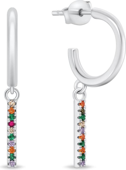 Immagine prodotto Brilio Argento - Bellissimi orecchini in argento con zirconi colorati EA893W