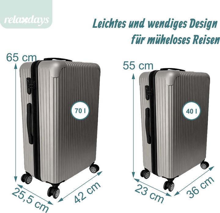 Image du produit Relaxdays Lot de 2 valises (40 l)