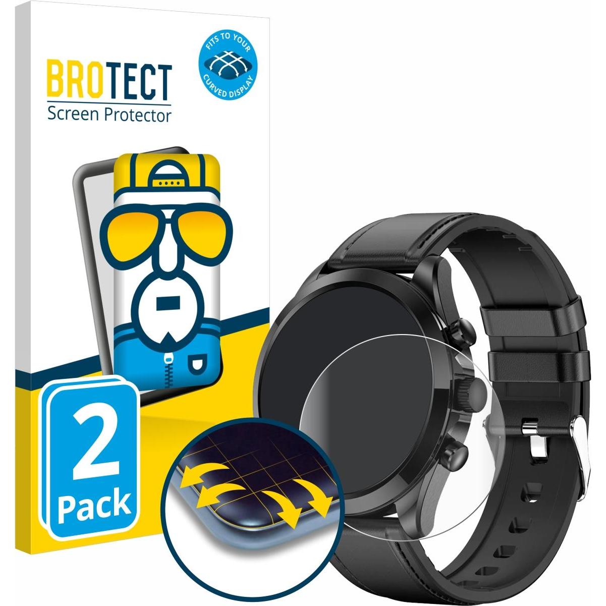 BROTECT Full-Cover Displayschutz, Smartwatch Schutzfolie, Transparent