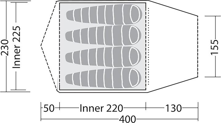 Actual product image Robens Lago Flex 4 (Dome tent, 6.20 kg, 4 persons)