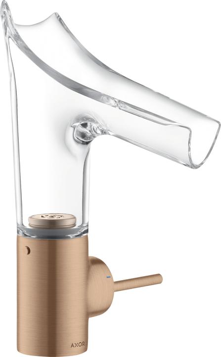 Produktbild Axor Starck V Einhebel-Waschtischmischer 140 mit Glasauslauf und Ablaufgarnitur