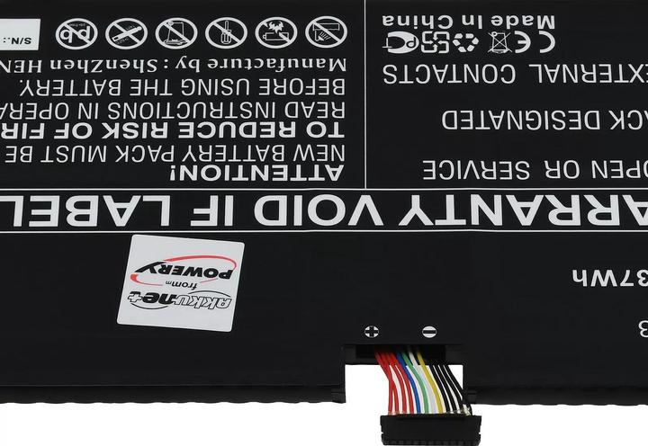 Produktbild AccuCell Akku passend für Laptop Lenovo Yoga 7 Pro, Yoga C930-13IKB, Typ L17C4PH1 u.a. - 7,68V - 7600 mAh (7600 mAh)