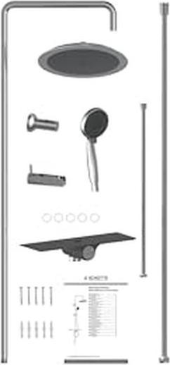 Actual product image Schütte AQUASTAR Überkopf-Brauseset