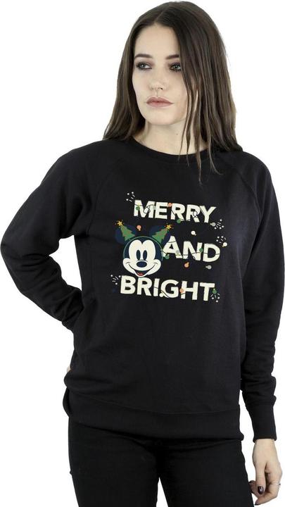 Actual product image Disney Womens/Ladies Mickey Mouse Merry & Bright Sweatshirt (S)
