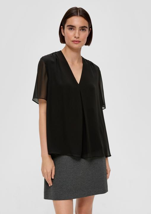 Produktbild S.Oliver Bluse Bluse mit V-Ausschnitt (38)