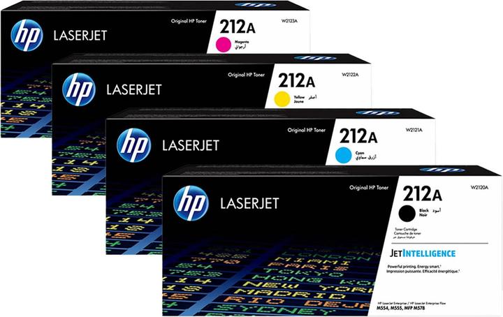 Produktbild HP Original W2120A / 212A SET Set mit allen vier Farben (BK, C, M, Y)