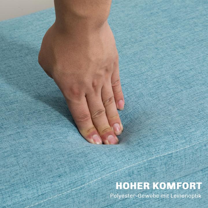 Image du produit Homcom Sitzbank Polyester, Kautschukholz Blau (39 cm)