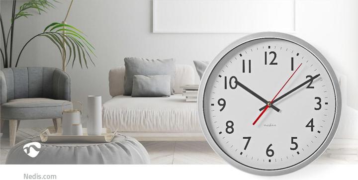 Image du produit Nedis Horloge murale, 30 cm, blanc (30 cm)