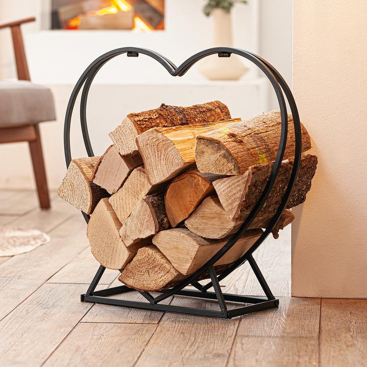 Immagine prodotto Frank Flechtwaren Porta legna da ardere a forma di cuore