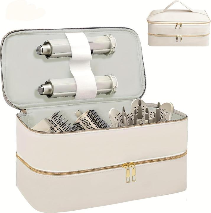 Image du produit Only-Bags.Store Zweilagige Haartrockner-Reisetasche - Wasserfeste, kratzfeste Organizer-Tasche mit hohem