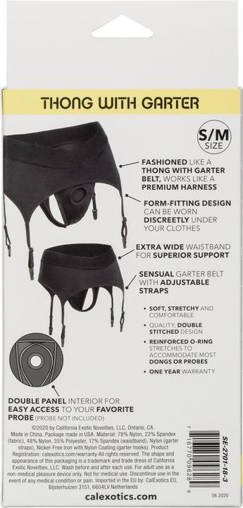 Produktbild CalExotics Boundless™ Thong with Garter - S/M (S, M)